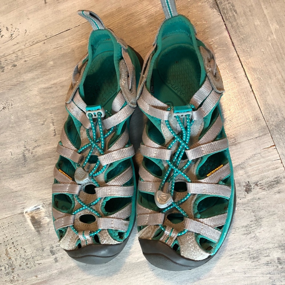 Keens Whisper Gray/Lagoon sandal